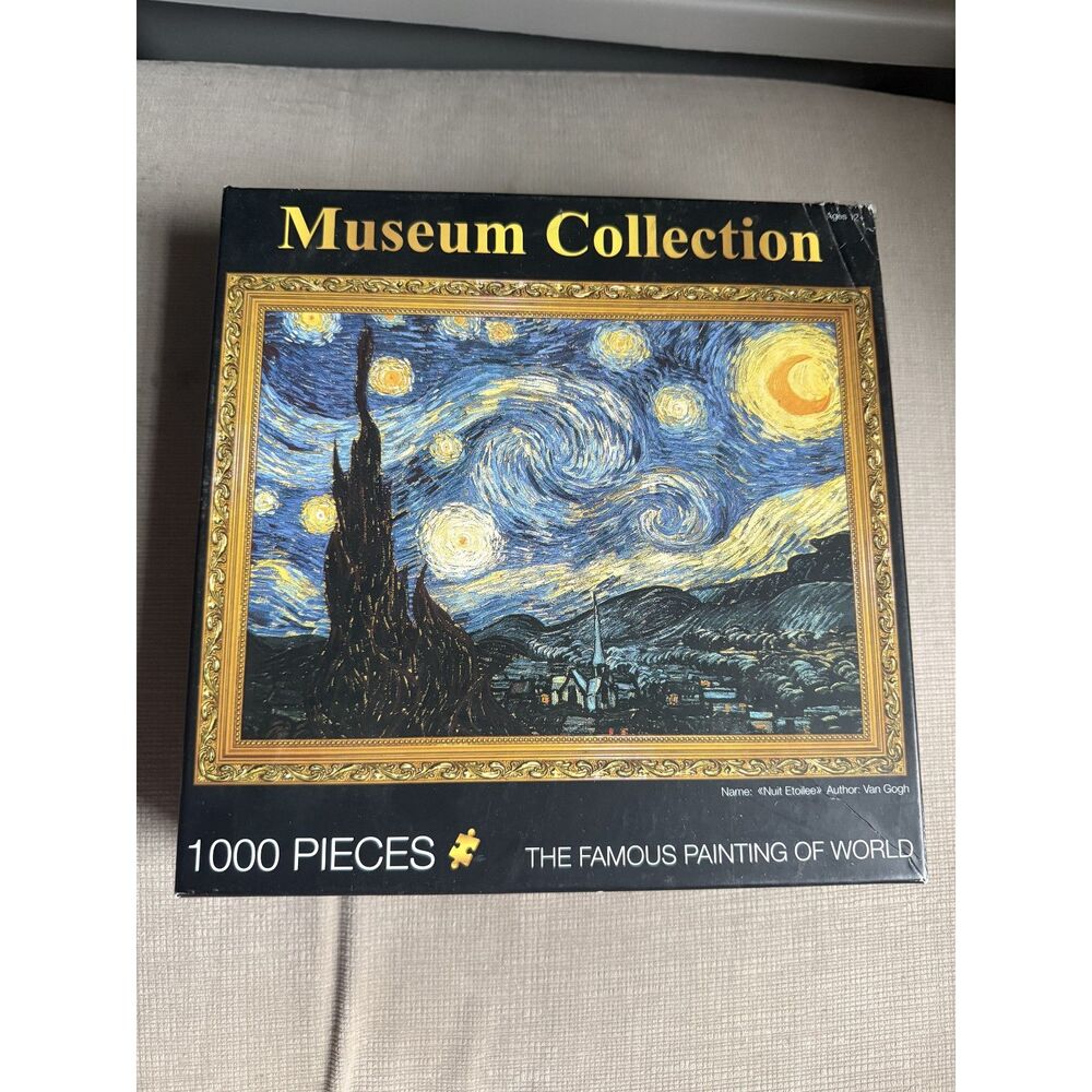 Museum Collection Van Gogh Starry Night 1000 Piece Jigsaw Puzzle Complete